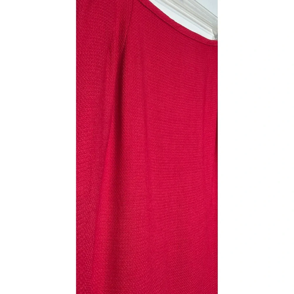 Metro Collection New York Vintage Red Textured Pencil Skirt Size 10 Made in USA‎